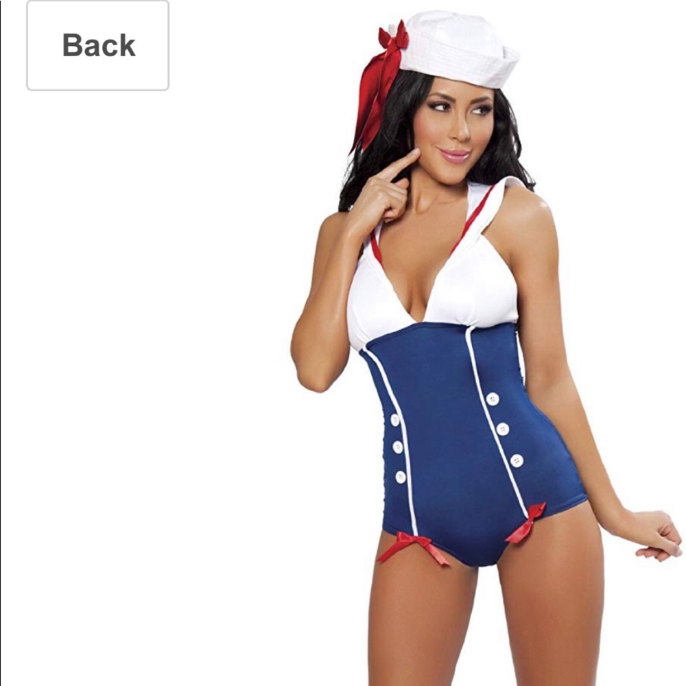 2 piece pinup sailor Halloween costume size S/M